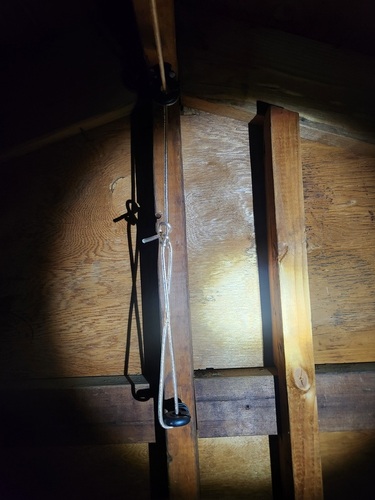 Ends of Attic Dipole Antenna